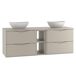 Conjunto de muebles con doble lavabo 2 compartimientos y columna Ellie Conjunto de muebles con doble lavabo 2 compartimientos y columna Ellie Beige