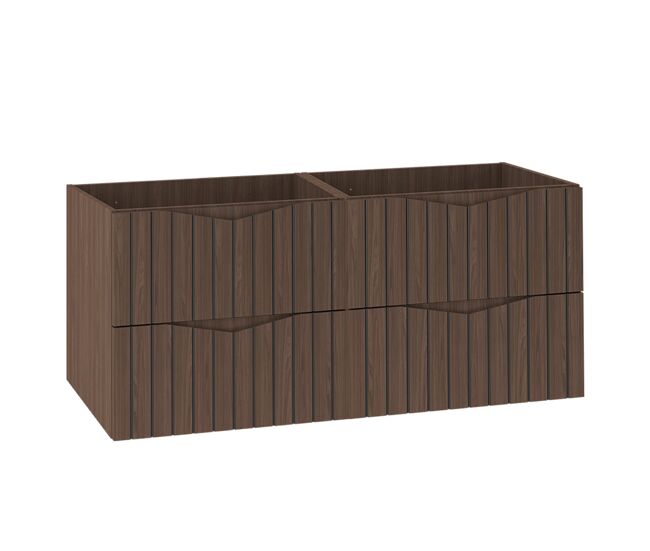 Mueble bajo lavabo 120cm siena madera y negro
