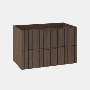 Móvel de lavatório 80cm Siena madeira e preto
