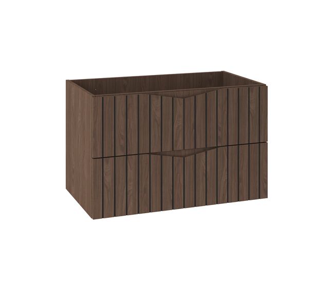 Mueble bajo lavabo 80cm siena madera y negro