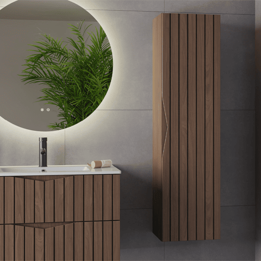 Móvel de lavatório 80cm Siena madeira e preto