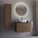 Conjunto de muebles con lavabo individual y columna Siena Conjunto de muebles con lavabo individual y columna Siena Madera