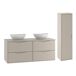 Conjunto de muebles con doble lavabo y columna Ellie Conjunto de muebles con doble lavabo y columna Ellie Beige