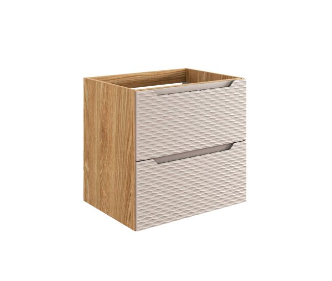 Mueble bajo lavabo 60cm elora beige y madera