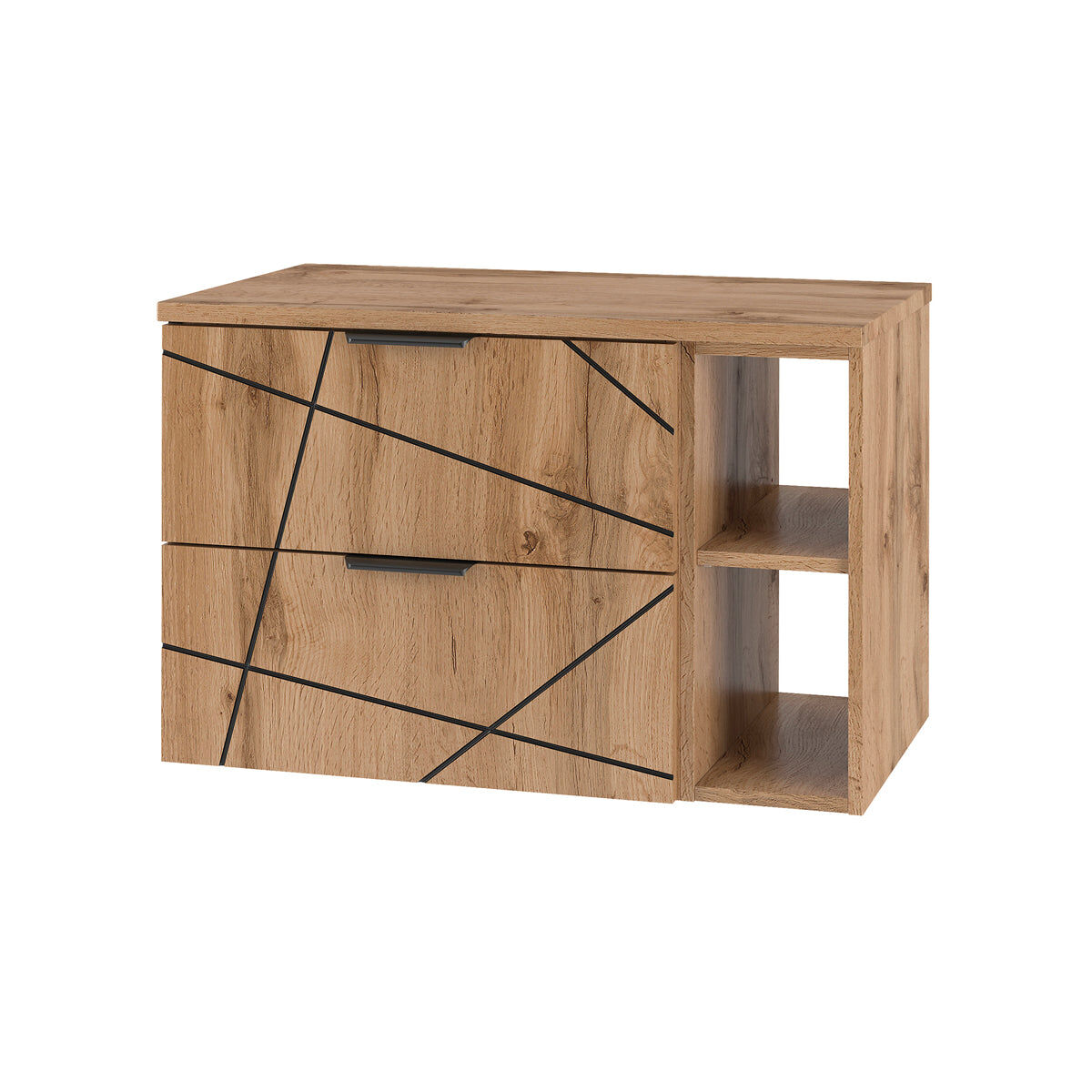 Mueble bajo lavabo 2 compartimientos encimera Teren 80