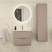 Conjunto de muebles con lavabo individual encastrado y columna Ellie Conjunto de muebles con lavabo individual encastrado y columna Ellie Beige