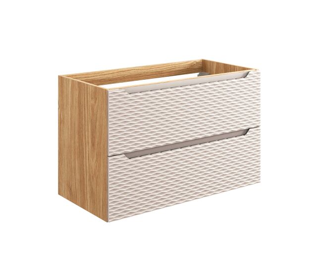 Mueble bajo lavabo 90cm elora beige y madera