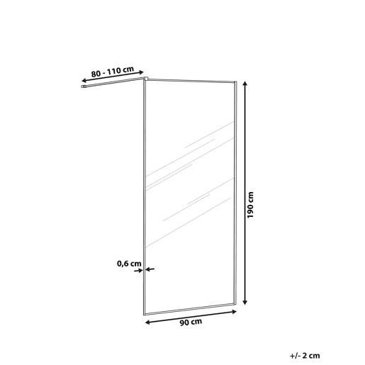 Beliani Painel de duche WASPAM
