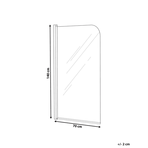 Painel de duche LAPAN 140 x 70 cm Prateado