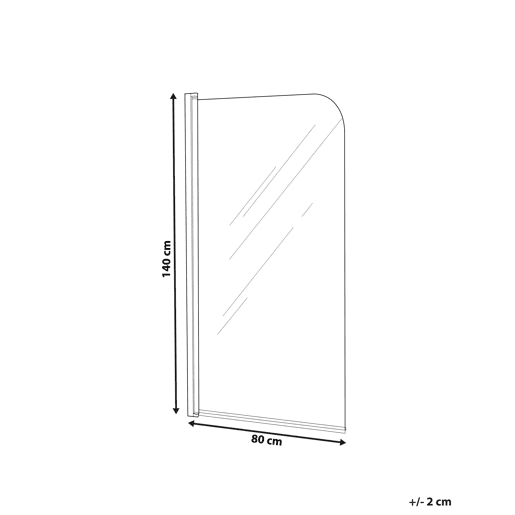 Painel de duche LAPAN 140 x 80 cm Prateado