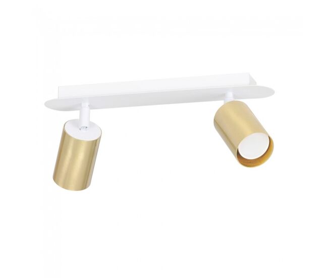 Regleta de focos tao blanco/oro 2 luces marca wonderlamp