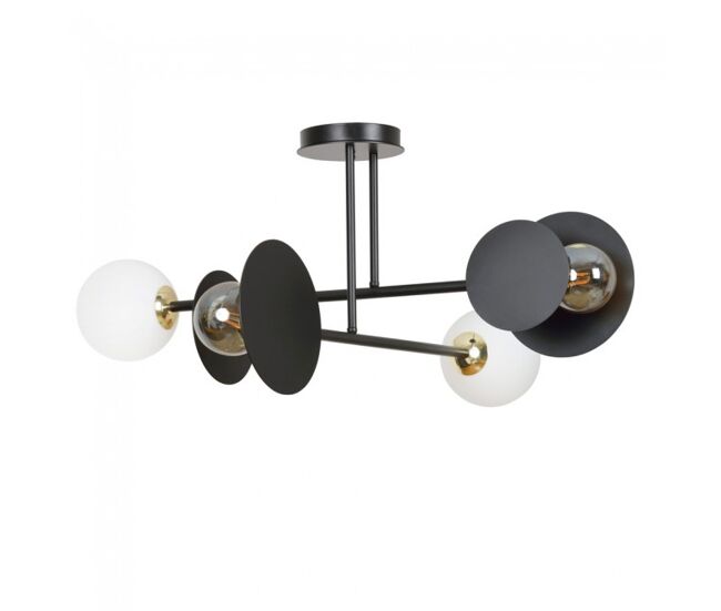 Plafón de techo meltis negro 4 luces marca wonderlamp