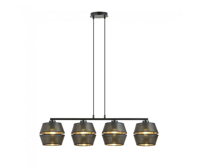 Lámpara colgante venice negro 4 luces marca wonderlamp