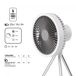 Ventilador de mesa portátil con batería LED Sentry 55W Ventilador de mesa portátil con batería LED Sentry 55W Blanco