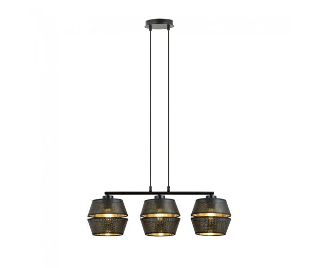 Lámpara colgante venice negro 3 luces marca wonderlamp