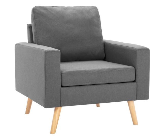 Vidaxl sillón de tela gris claro
