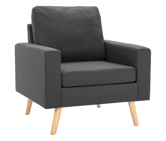 Vidaxl sillón de tela gris oscuro