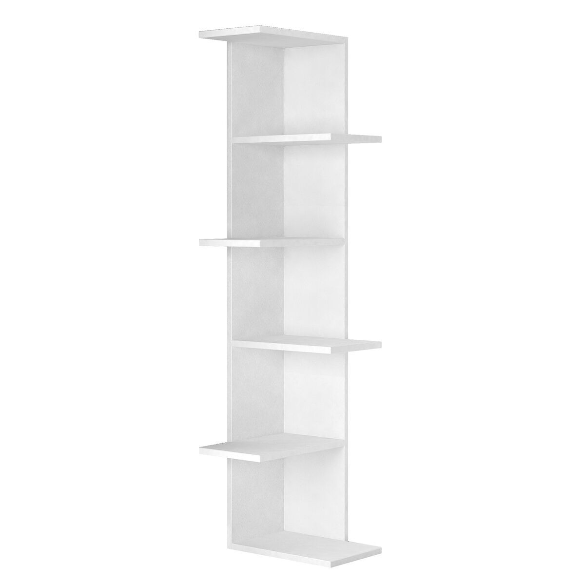 Estantería de esquina alexandra house living blanco madera mdp 37 x 141 x 24 cm 4 estantes