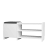 Banco para sapatos Alexandra House Living Branco Cinzento 100 x 44 x 35 cm 2 Prateleiras 1 porta