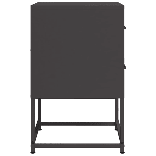 vidaXL Mesa de cabeceira 36x39x60,5 cm aço preto vidaXL Mesa de cabeceira 36x39x60,5 cm aço preto