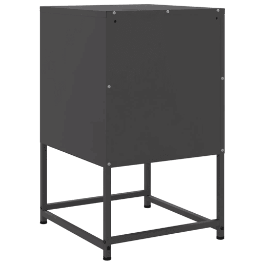 vidaXL Mesa de cabeceira 36x39x60,5 cm aço preto vidaXL Mesa de cabeceira 36x39x60,5 cm aço preto