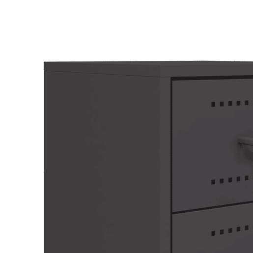 vidaXL Mesa de cabeceira 36x39x60,5 cm aço preto vidaXL Mesa de cabeceira 36x39x60,5 cm aço preto