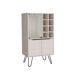 Mueble bar aster en melamina con 8 botelleros, 9 portacopas Mueble bar aster en melamina con 8 botelleros, 9 portacopas Natural