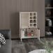 Mueble bar aster en melamina con 8 botelleros, 9 portacopas Mueble bar aster en melamina con 8 botelleros, 9 portacopas Natural