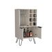 Mueble bar aster en melamina con 8 botelleros, 9 portacopas Mueble bar aster en melamina con 8 botelleros, 9 portacopas Natural
