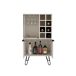 Mueble bar aster en melamina con 8 botelleros, 9 portacopas Mueble bar aster en melamina con 8 botelleros, 9 portacopas Natural