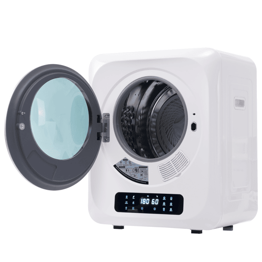 Máquinas de secar roupa 4kg evacuação de aço inoxidável com ecrã de LED,montagem em parede,energética G,branco