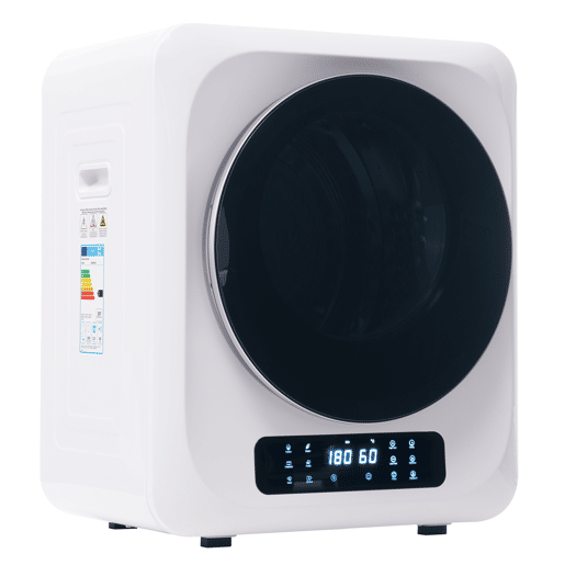 Máquinas de secar roupa 4kg evacuação de aço inoxidável com ecrã de LED,montagem em parede,energética G,branco