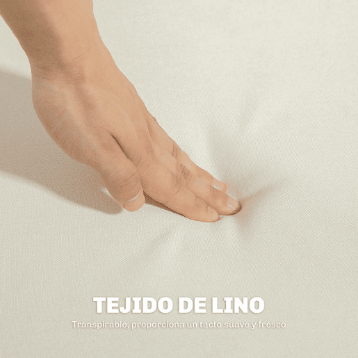 HOMCOM Sofá de 2 Lugares Sofá Estofado em Linho Sintético Sofá Sala de Estar com Apoio para os Braços e Pés de Madeira Sofá Pequeno Carga 250 kg 138,5x70x75 cm Creme