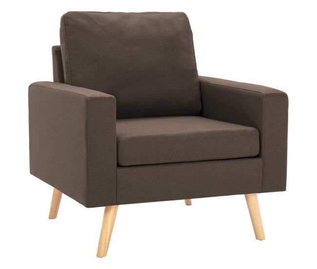 Vidaxl sillón de tela marrón