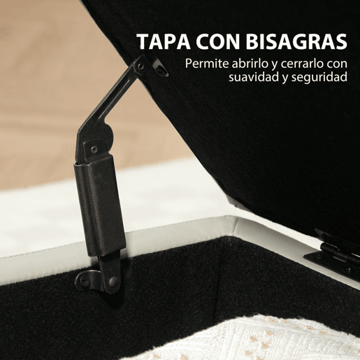 HOMCOM Baú de Armazenamento para Dormitório 33L Puff de Armazenamento Estofado em PU Banco de Arrumação com Pés de Madeira para Corredor Sala de Estar 60x38x40 cm Cinza Claro