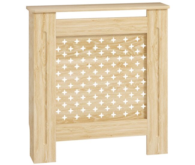 Homcom cubre radiadores cubierta para radiador de mdf 78x19x82 cm cubreradiador para salón dormitorio pasillo roble