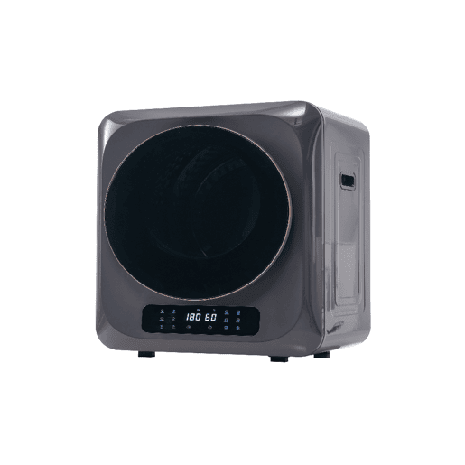 Máquinas de secar roupa 4kg evacuação de aço inoxidável com ecrã de LED,montagem em parede,energética G,cinza