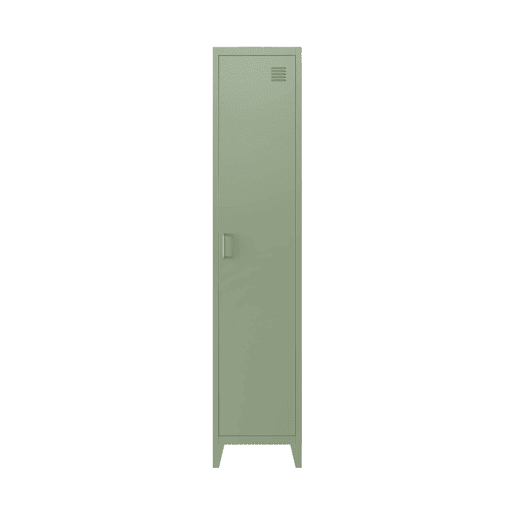 Armário de quarto industrial com 4 espaços de armazenamento, Soho, Verde claro, 38x38x180 cm