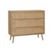 Cómoda con efecto madera y caña redondeada, 3 cajones Cómoda con efecto madera y caña redondeada, 3 cajones Madera