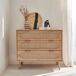 Cómoda con efecto madera y caña redondeada, 3 cajones Cómoda con efecto madera y caña redondeada, 3 cajones Madera