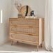 Cómoda con efecto madera y caña redondeada, 3 cajones Cómoda con efecto madera y caña redondeada, 3 cajones Madera
