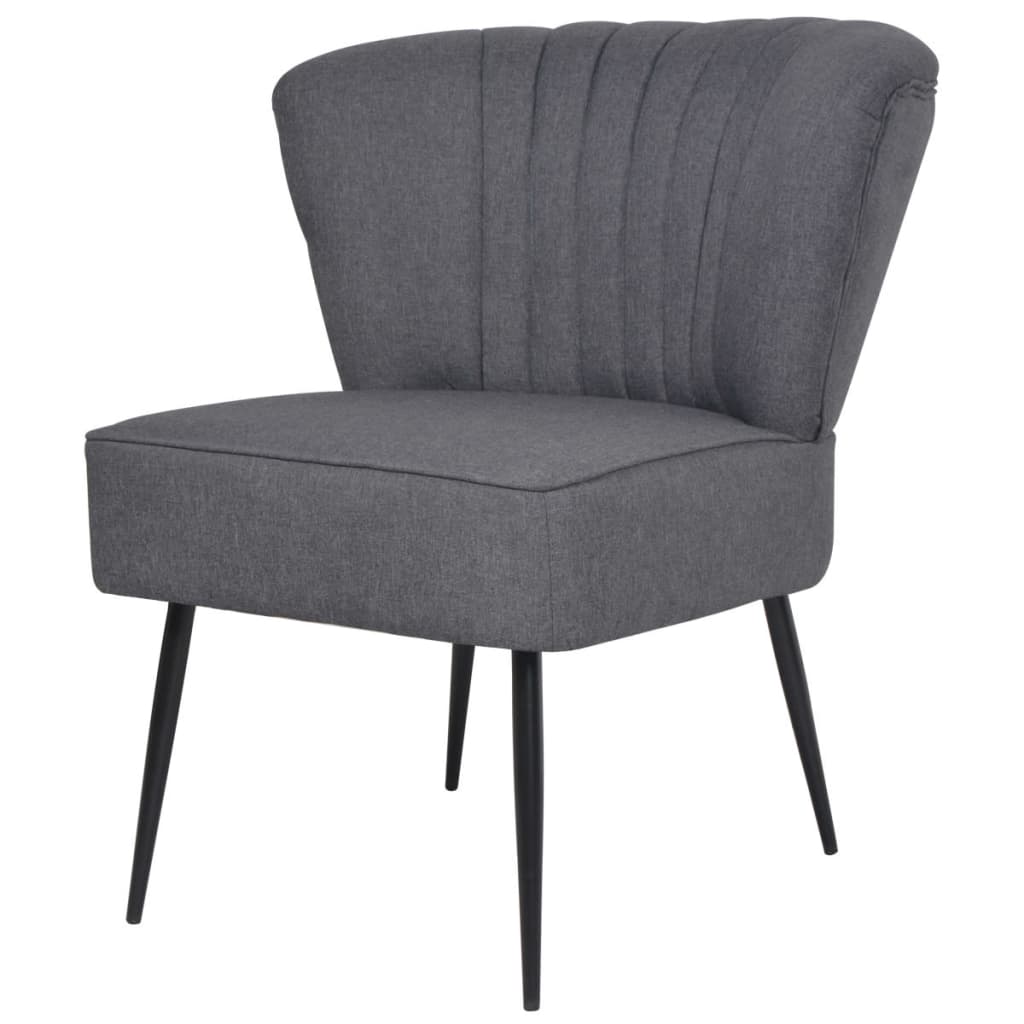 Vidaxl sillón de cóctel tela gris oscuro