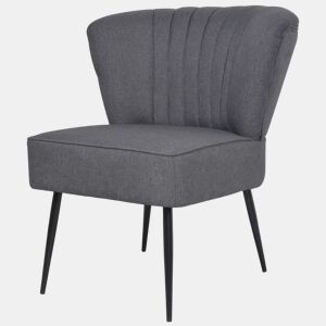 vidaXL Cadeira de cocktail tecido cinzento-escuro