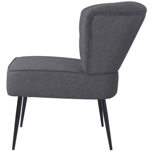 vidaXL Cadeira de cocktail tecido cinzento-escuro