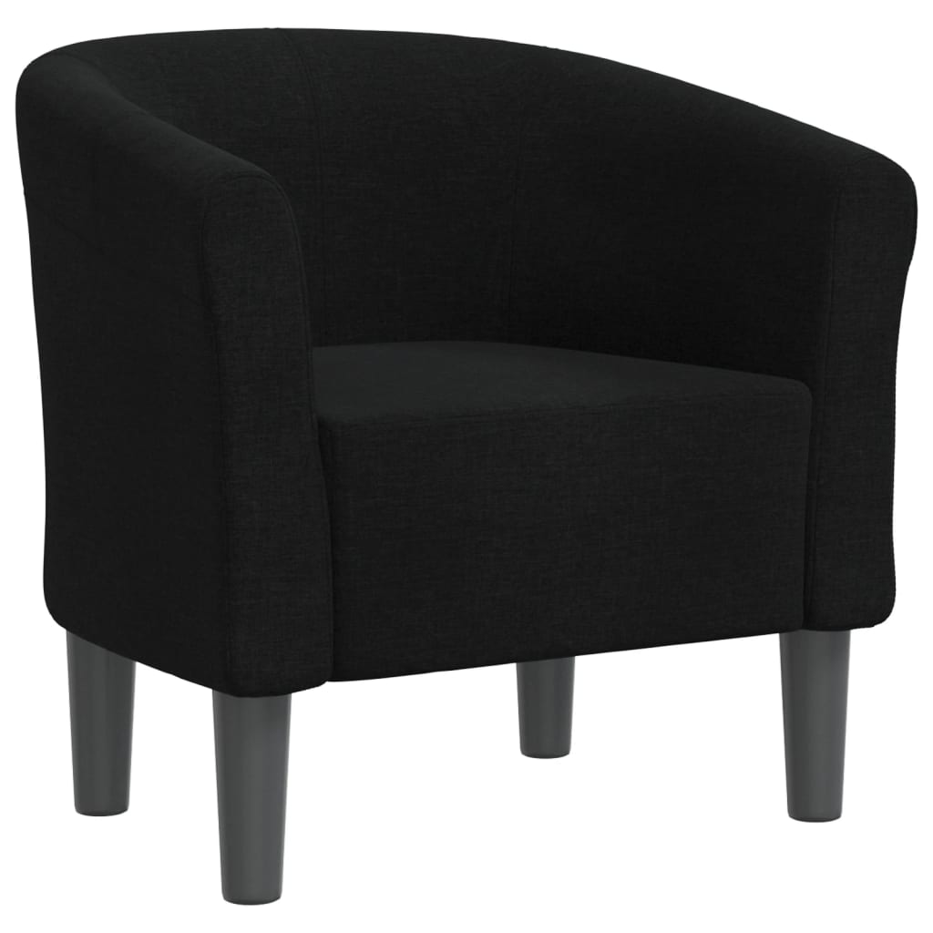Vidaxl sillón de tela negra