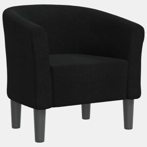 vidaXL Poltrona tecido preto