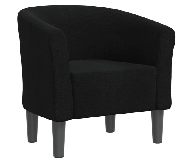 Vidaxl sillón de tela negra
