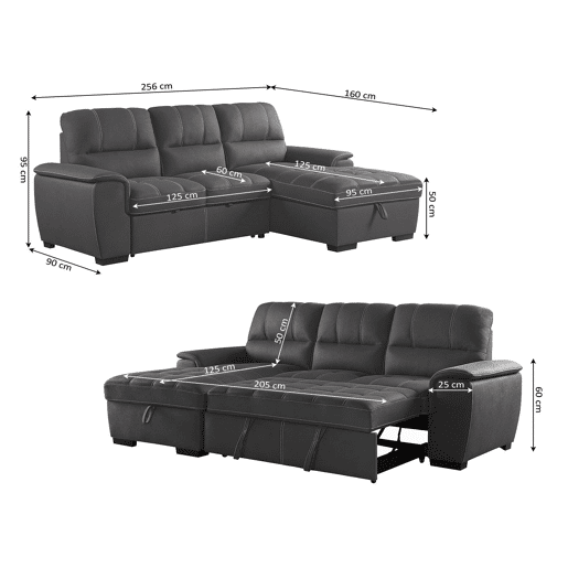 Novo sofá-cama Farrar Chaise Longue Novo sofá-cama Farrar Chaise Longue