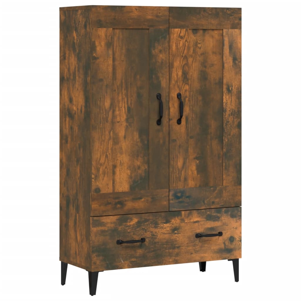 Vidaxl aparador de madera contrachapada roble ahumado 70x31x115 cm