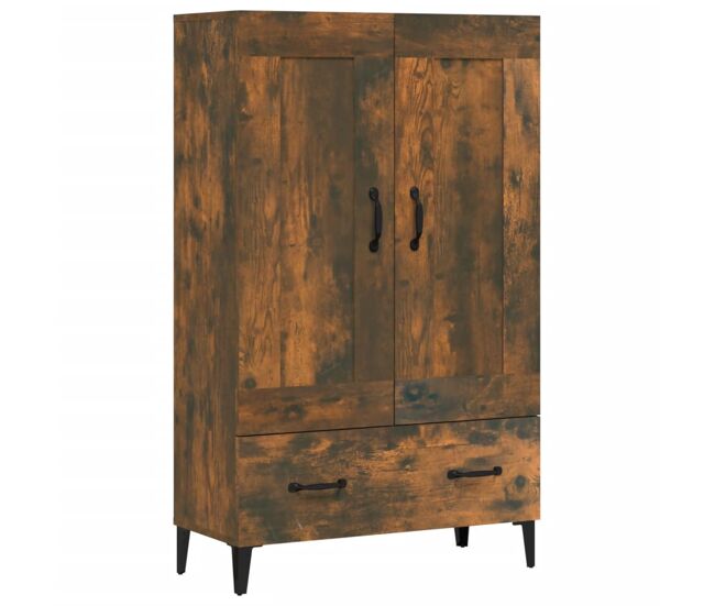 Vidaxl aparador de madera contrachapada roble ahumado 70x31x115 cm